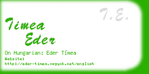 timea eder business card
